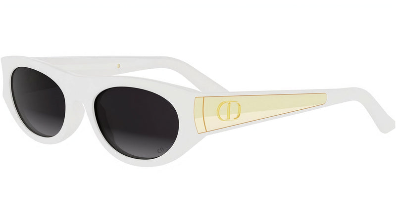 DiorGlow B2I White Oval Sunglasses