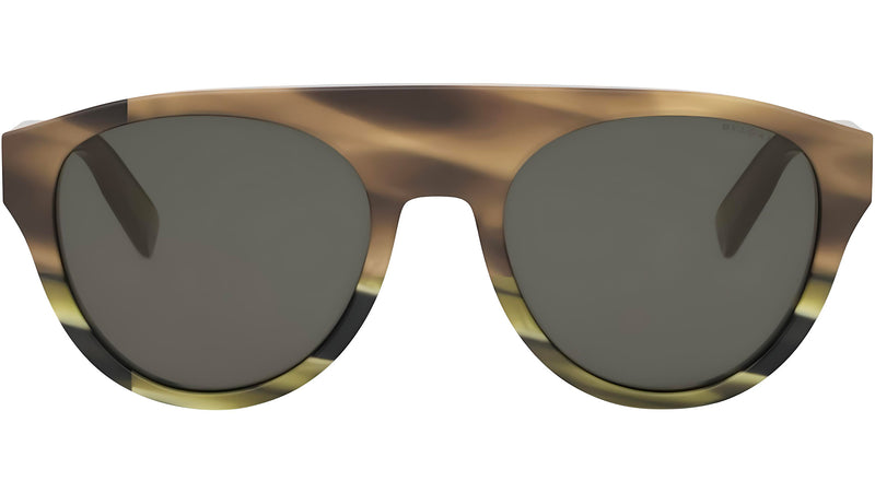 Tubogas Striped Brown Round Sunglasses