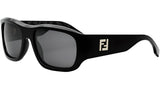 FF Squared Black Rectangular Sunglasses