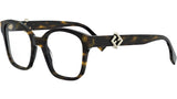 FF Diamonds Havana Square Eyeglasses