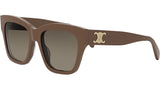 Triomphe Brown Square Sunglasses