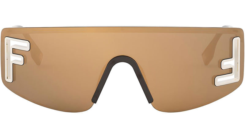 Fendi Sport Gold Rectangular Sunglasses
