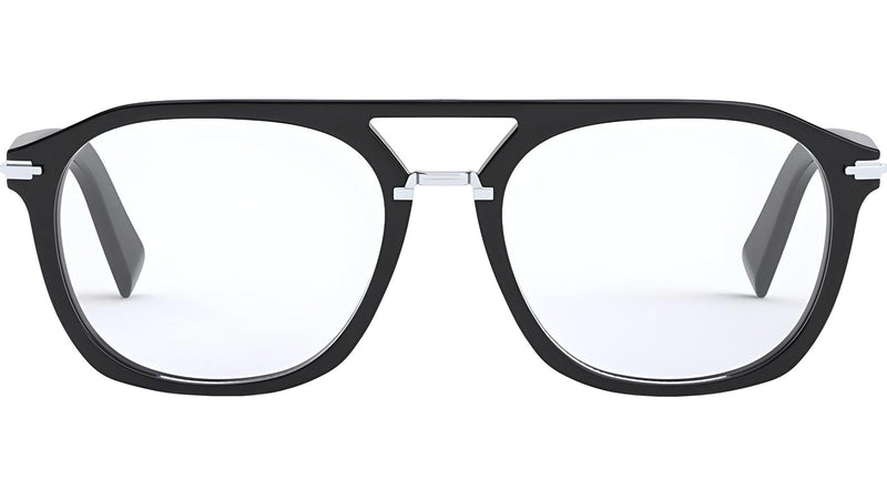 DiorBlackSuitO N1I Black Oval Eyeglasses