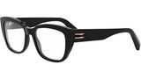 B.zero1 Black Geometric Eyeglasses