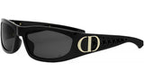 VeryDior S3I Shiny Black Wrap Sunglasses