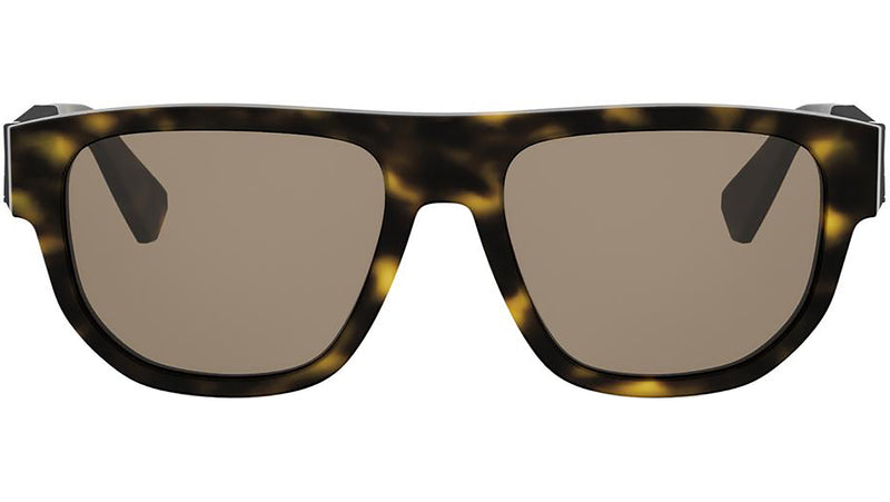 Bvlgari Aluminium Havana Geometric Sunglasses