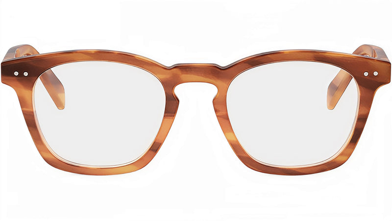 CELINE Thin Havana Geometric Eyeglasses
