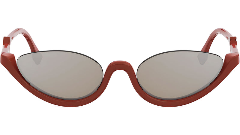 FF Diamonds Red Oval Sunglasses