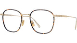 DiorBlackSuitO S2U Gold Metal Havana Round Eyeglasses