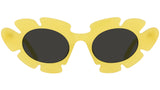 Curvy Yellow Geometric Sunglasses
