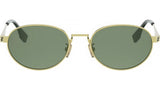 Fendi Sky Gold Oval Sunglasses