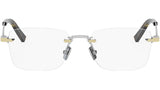 CD DiamondO S9U Silver Rectangular Eyeglasses