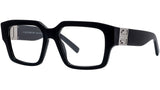 4G Black Square Eyeglasses