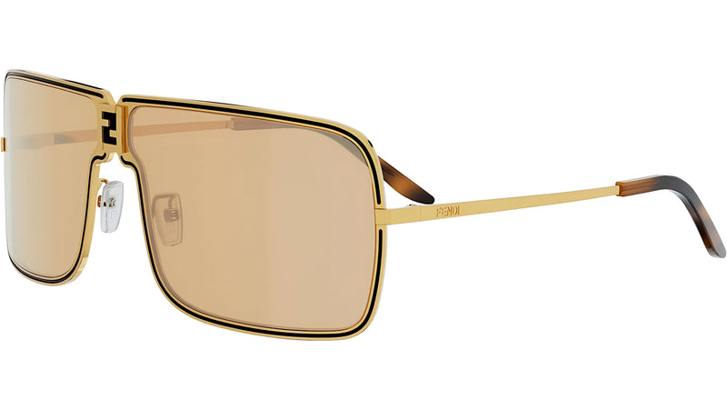 Fendiness Gold Mask Sunglasses