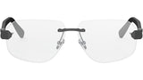 Bvlgari Aluminium Silver Geometric Eyeglasses