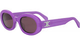 Triomphe Purple Oval Sunglasses