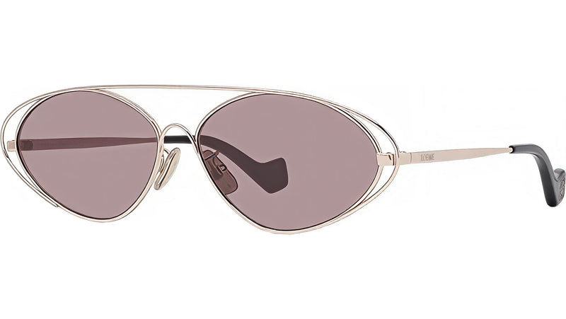 Metal Gold Oval Sunglasses