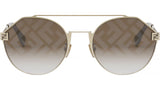 Fendi Sky Gold Round Sunglasses