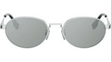 Fendi Sky Silver Oval Sunglasses
