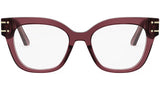 DiorSignatureO B2I Shiny Red Geometric Eyeglasses