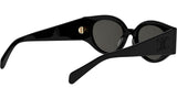 Triomphe Stamp Black Round Sunglasses