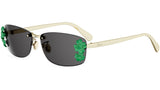 Dior Clover S1U Gold Rectangular Sunglasses