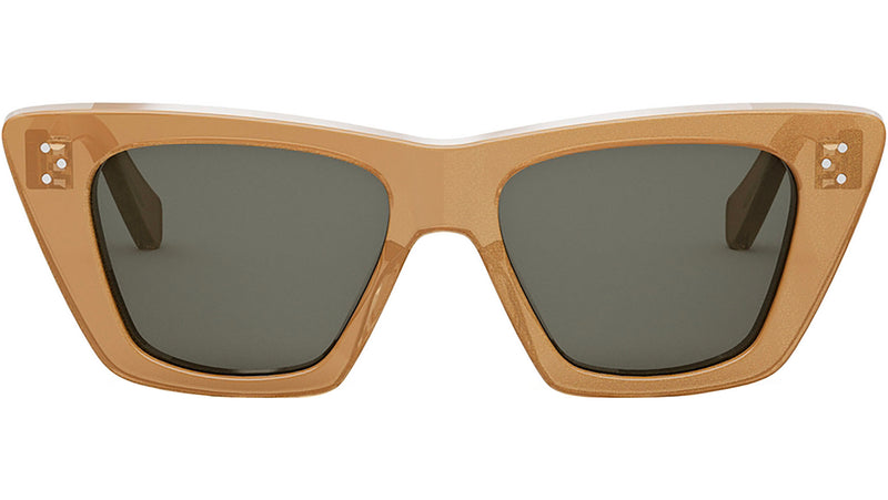 CELINE 3 Dots Milky Peach Glitter Cat Eye Sunglasses