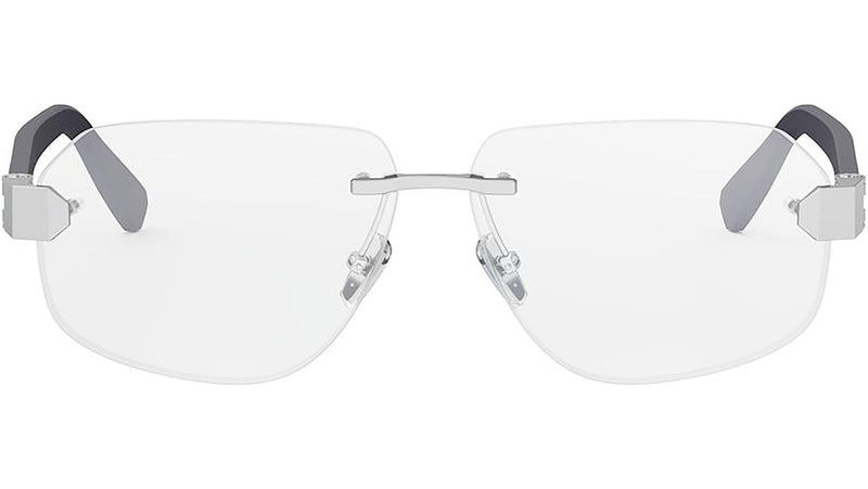 Bvlgari Aluminium Silver Geometric Eyeglasses
