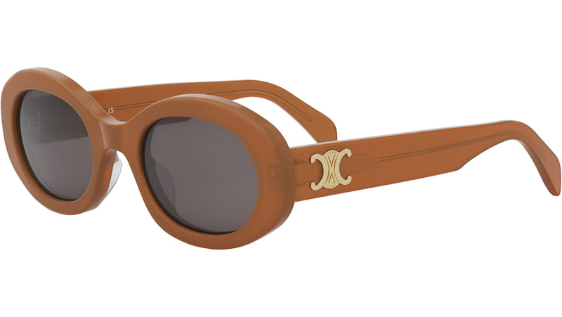 Triomphe Brown Oval Sunglasses
