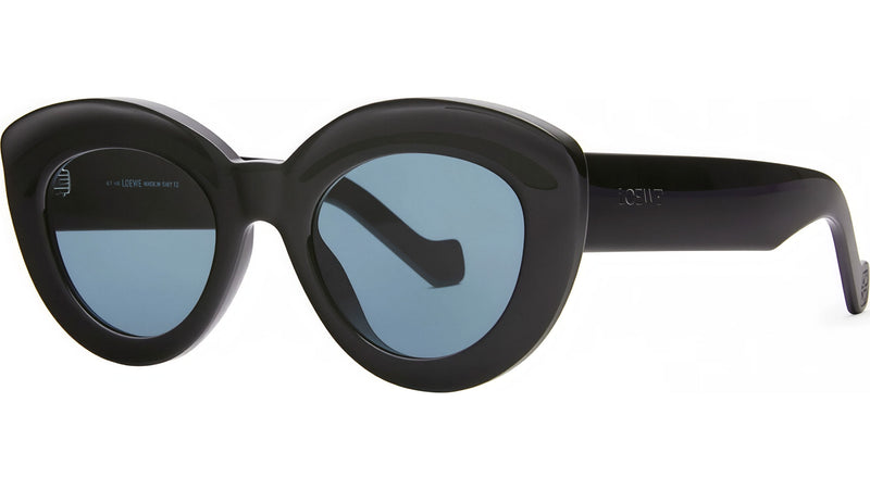 Slim Black Geometric Sunglasses