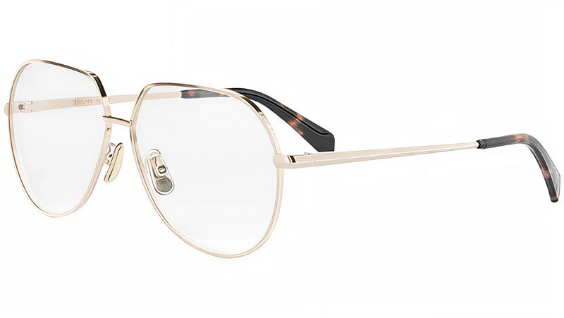 CELINE Metal Light Gold Pilot Eyeglasses