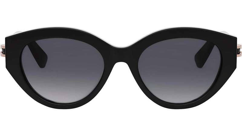 B.zero1 Shiny Black Oval Sunglasses