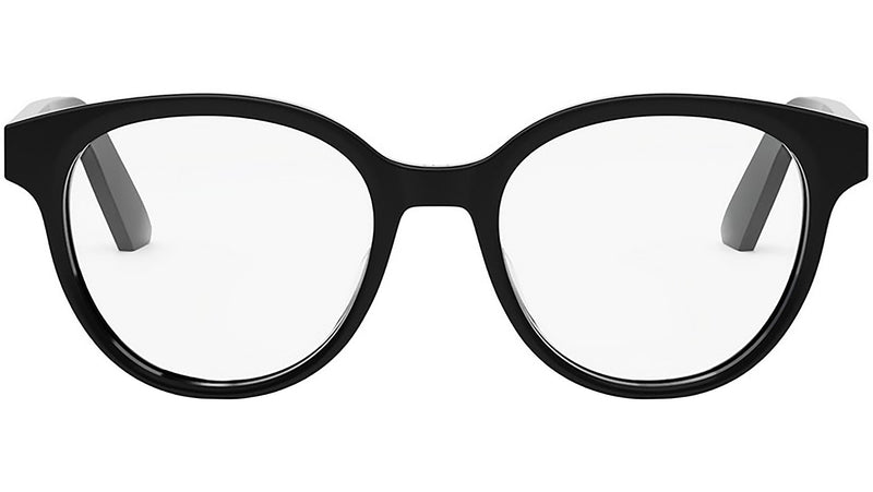 DiorMidnightO R1I Shiny Black Round Eyeglasses