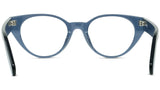 K Logo Blue Oval Eyeglasses