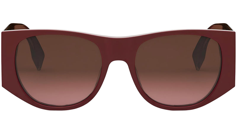Baguette Red Oval Sunglasses