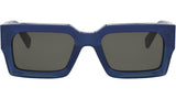 3 Dots Blue Rectangle Sunglasses