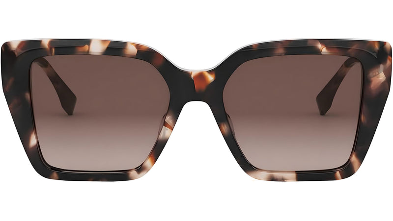 FF Diamonds Havana Square Sunglasses