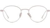 Slim Silver Round Sunglasses