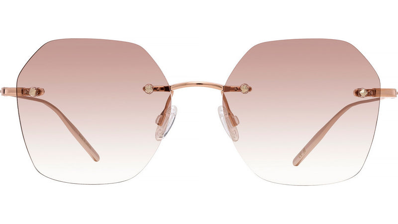 Rhonda Gold Geometric Sunglasses