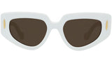Anagram White Geometric Sunglasses