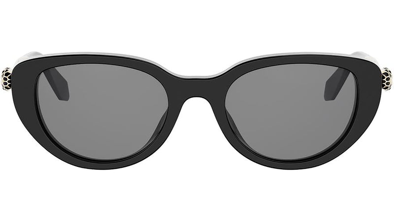 Serpenti Forever Black Oval Sunglasses