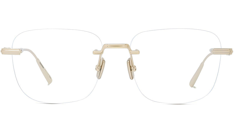 DiorBlackSuitO S3U Gold Square Eyeglasses