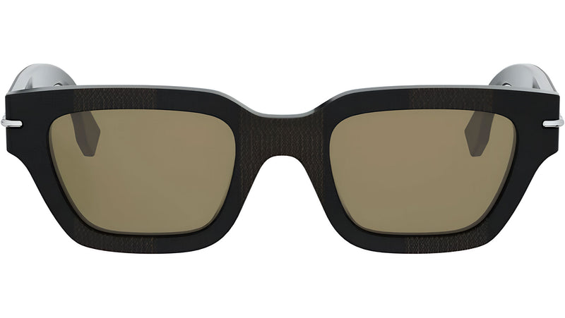 Fendi Selleria Brown Rectangular Sunglasses
