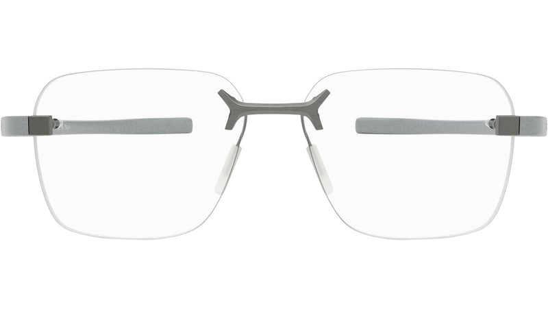 Flex Silver Geometric Eyeglasses