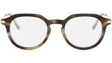 DiorBlackSuitO R10I Brown Round Eyeglasses
