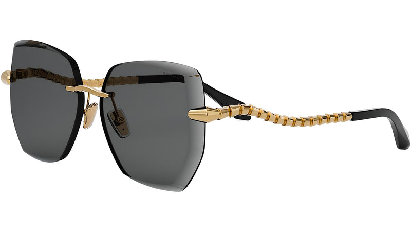 Serpenti Viper Gold Geometric Sunglasses