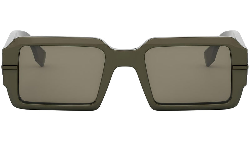 Fendigraphy Green Rectangular Sunglasses