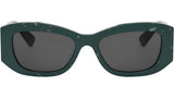 Bvlgari Roma Green Geometric Sunglasses