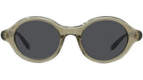 Slim Green Round Sunglasses