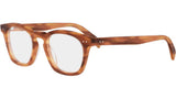 CELINE Thin Havana Geometric Eyeglasses
